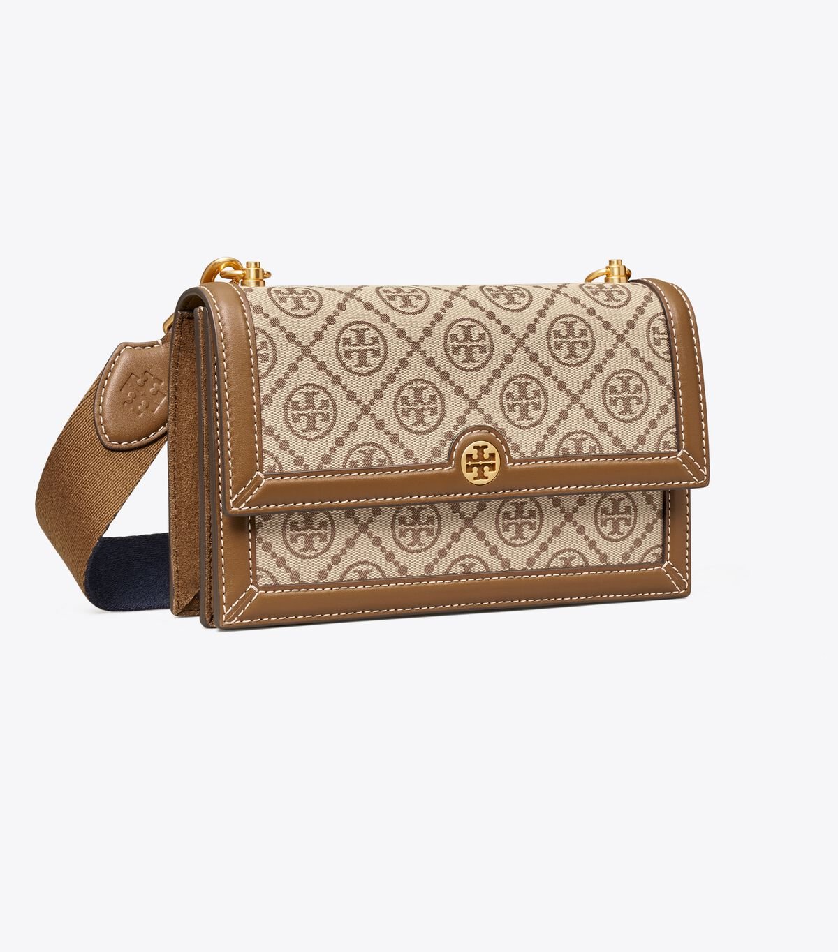 Beige Women\'s Tory Burch Mini T Monogram Shoulder Bags | FPRCYW-120