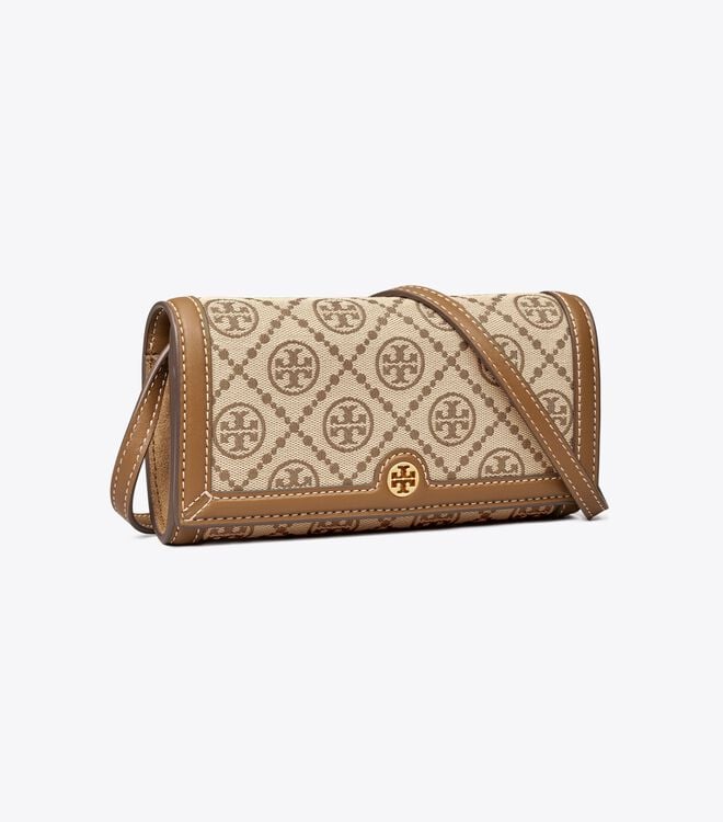 Beige Women\'s Tory Burch T Monogram Crossbody Bags | XNHJVS-084