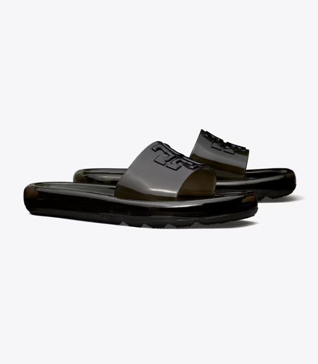 Black Women\'s Tory Burch Bubble Jelly Slides | LIUDXS-574