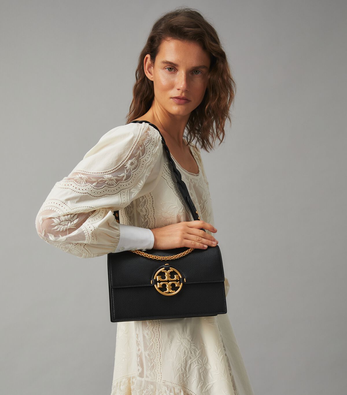 Black Women's Tory Burch Miller Shoulder Bags | ZIAMOV-938