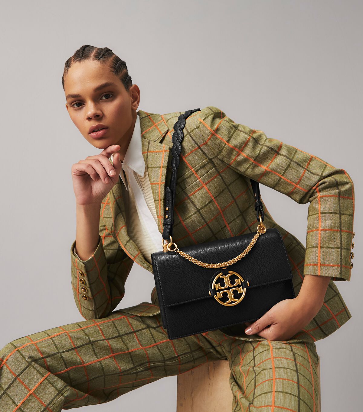 Black Women's Tory Burch Miller Shoulder Bags | ZIAMOV-938