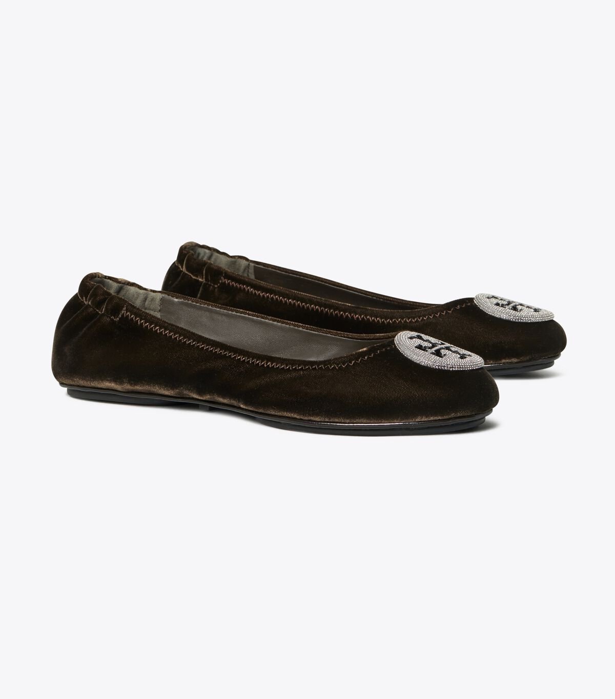 Black Women\'s Tory Burch Minnie Travel Ballet Flats | DLOTSU-742