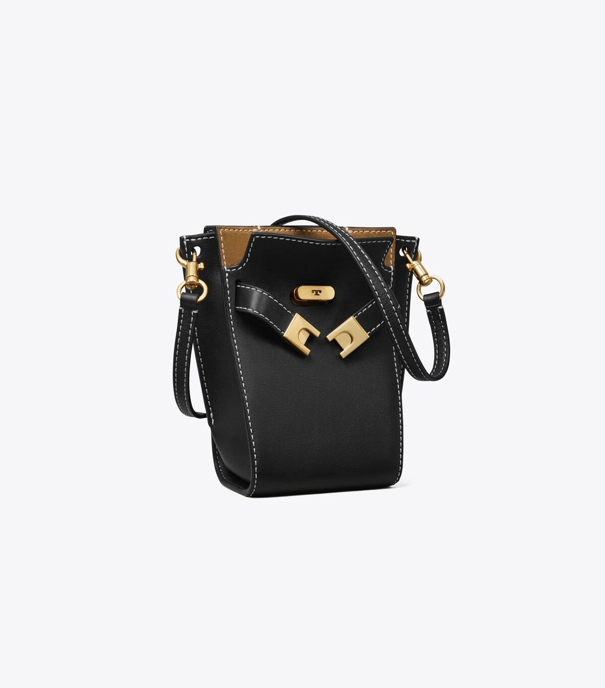 Black Women\'s Tory Burch Petite Lee Radziwill Double Bucket Bags | PKSIEO-396