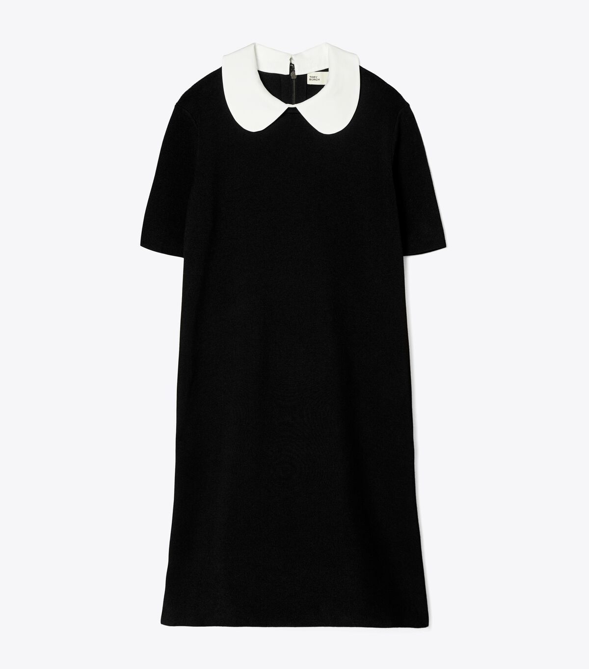 Black Women\'s Tory Burch Poplin Collar Sweater Dress | DNXLCH-356