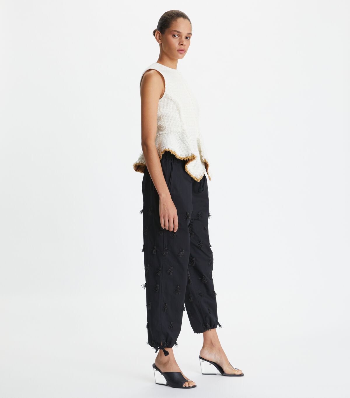 Black Women's Tory Burch Poplin Drawstring Pants | SXRTUG-184