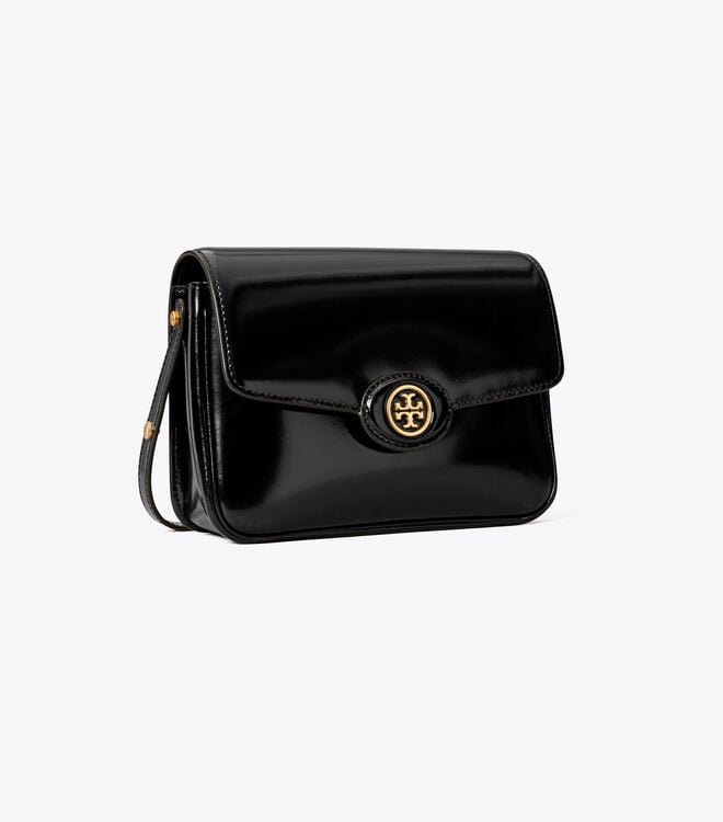 Black Women\'s Tory Burch Robinson Spazzolato Convertible Shoulder Bags | FMEDPZ-569