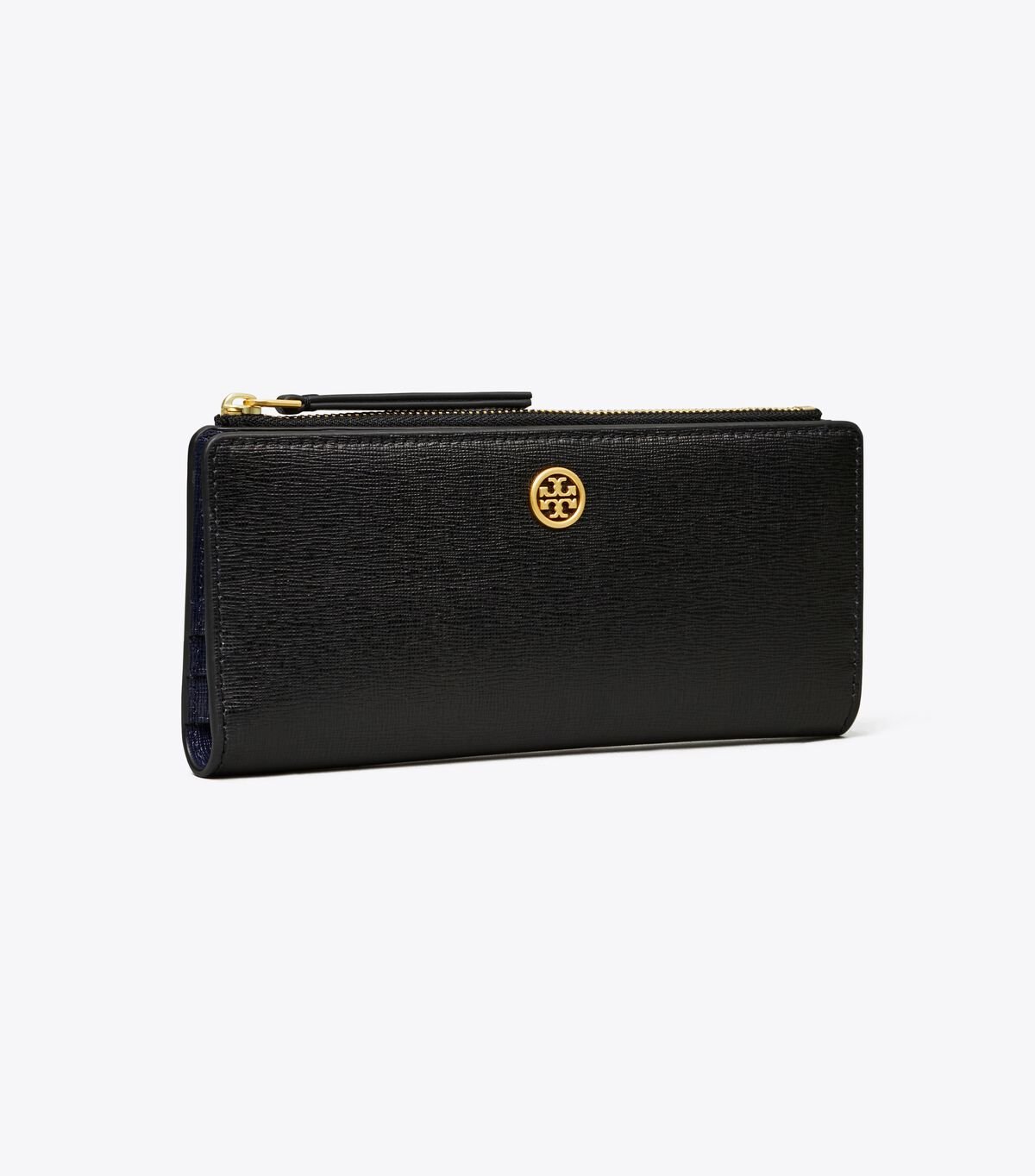 Black Women\'s Tory Burch Robinson Zip Slim Wallets | GWPVUI-189