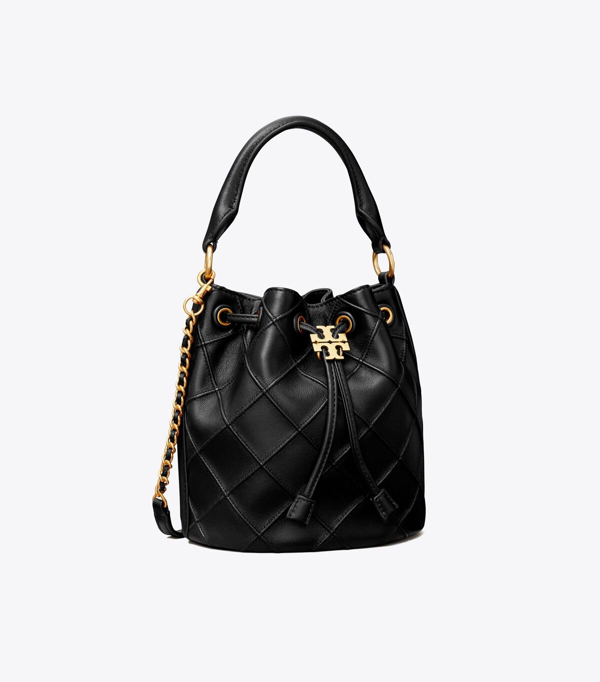 Black Women\'s Tory Burch Small Fleming Soft Bucket Bags | YPFLBI-159