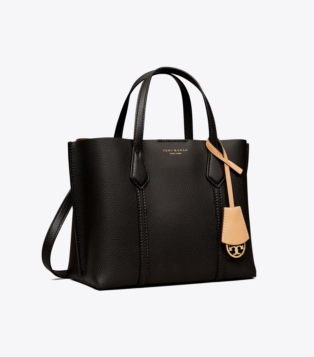 Black Women\'s Tory Burch Small Perry Triple-compartment Tote Bags | HTSMEQ-625