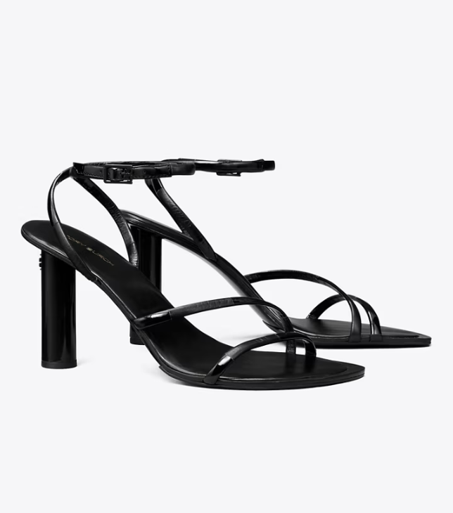 Black Women\'s Tory Burch Split Mignon Multi-Strap Heels Sandals | GOSEJD-158