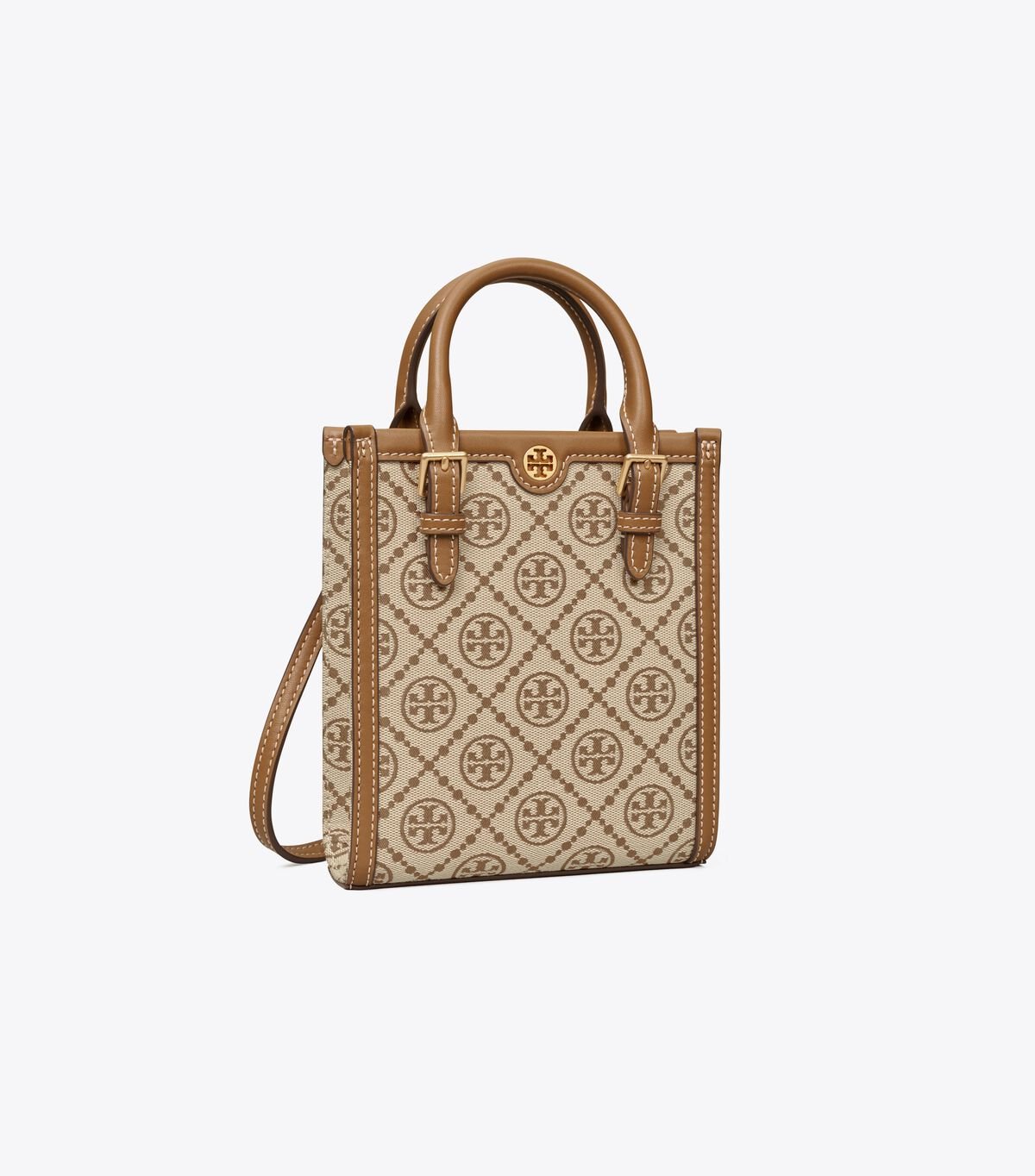 Brown Women\'s Tory Burch Mini T Monogram Tote Bags | WDAZJR-650