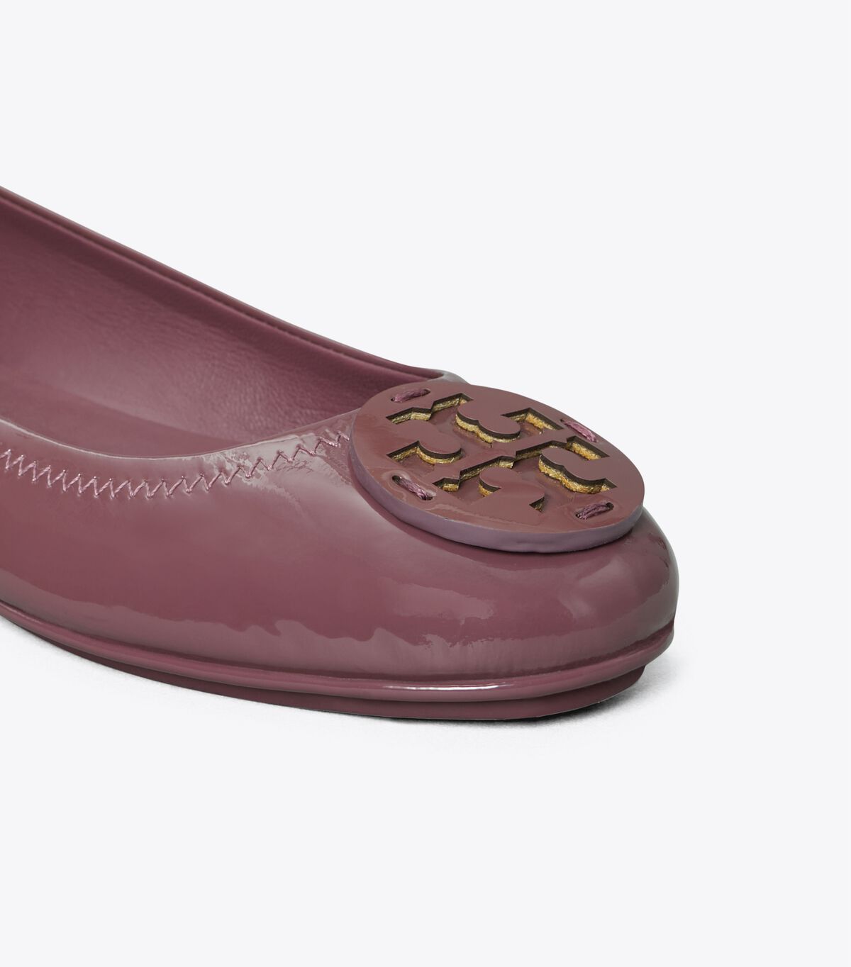 Burgundy Women's Tory Burch Minnie Travel Ballet Flats | BVCZKW-067