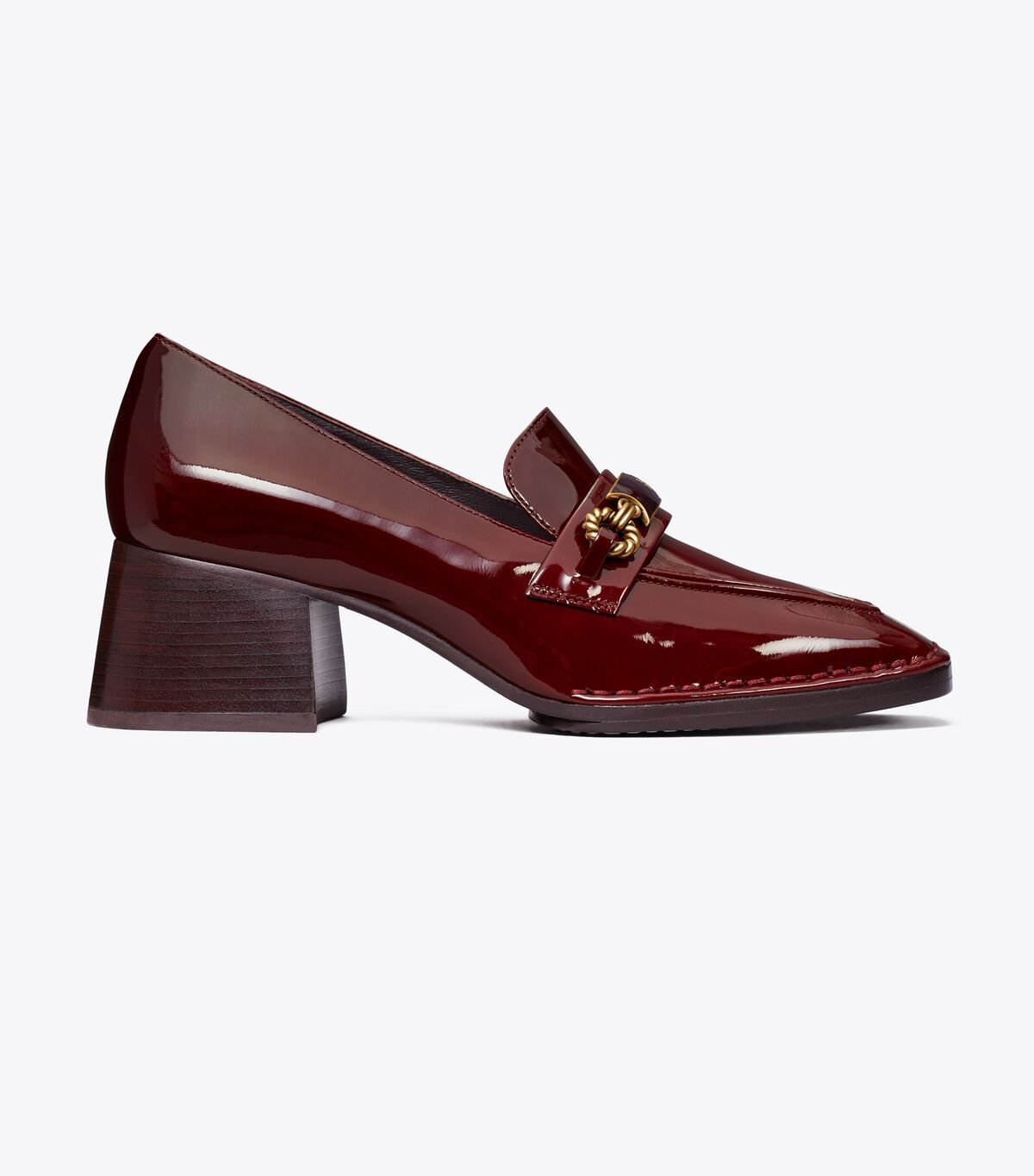 Burgundy Women's Tory Burch Perrine Heel Loafers | AQLEDI-397