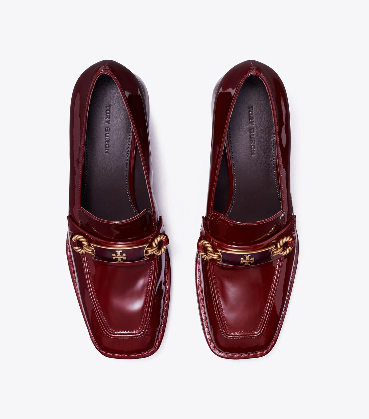 Burgundy Women's Tory Burch Perrine Heel Loafers | AQLEDI-397