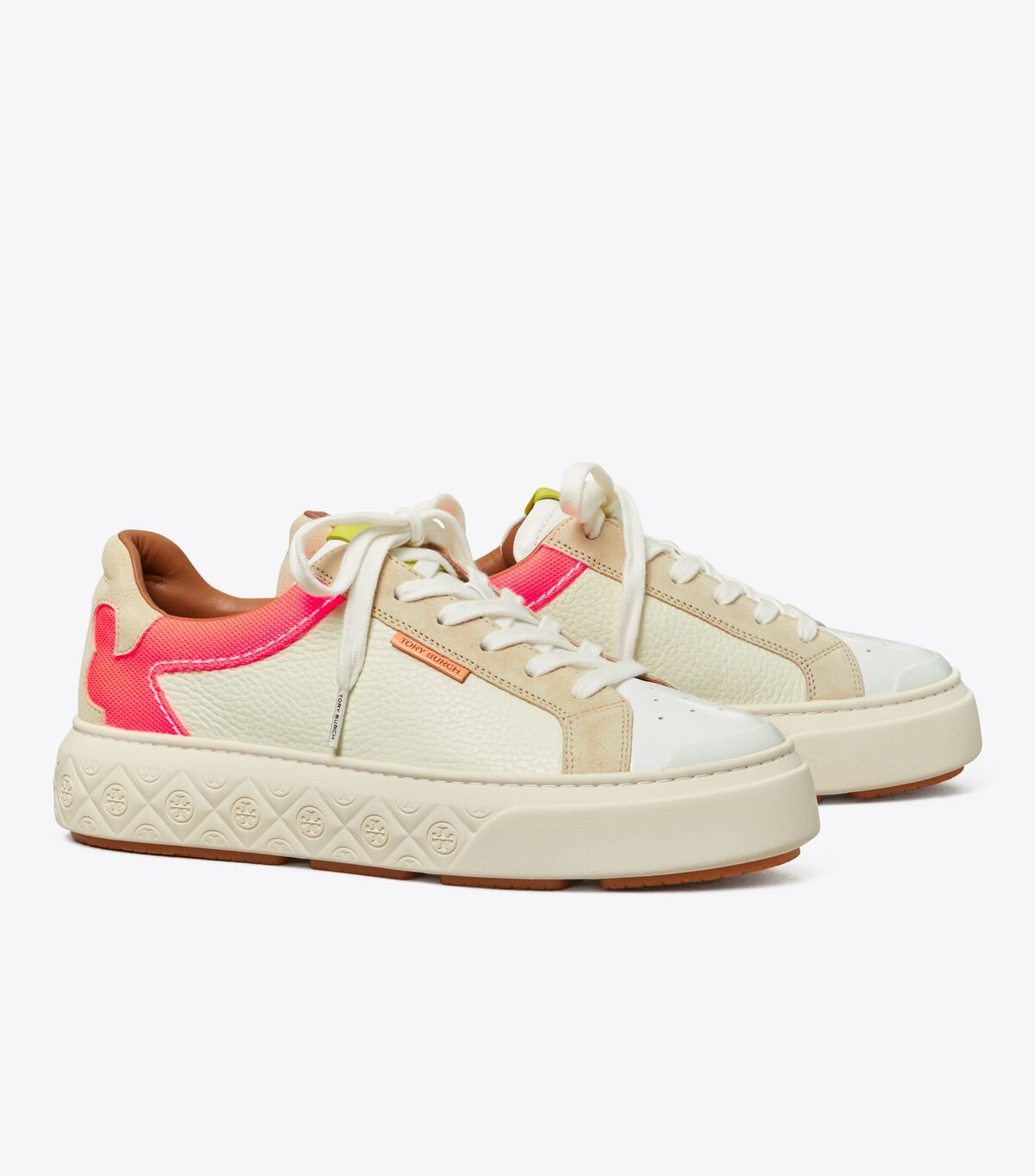 Cream / Pink Women\'s Tory Burch Ladybug Sneakers | YSEULZ-726