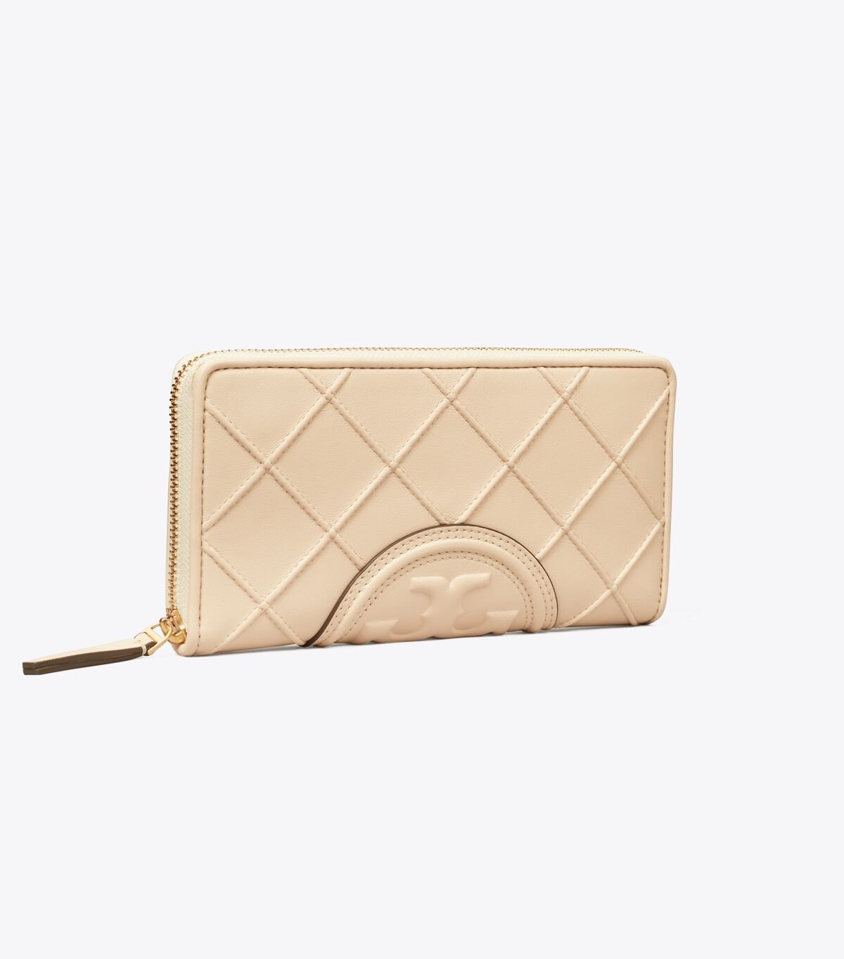 Cream Women\'s Tory Burch Fleming Soft Zip Continental Wallets | UGACYM-532