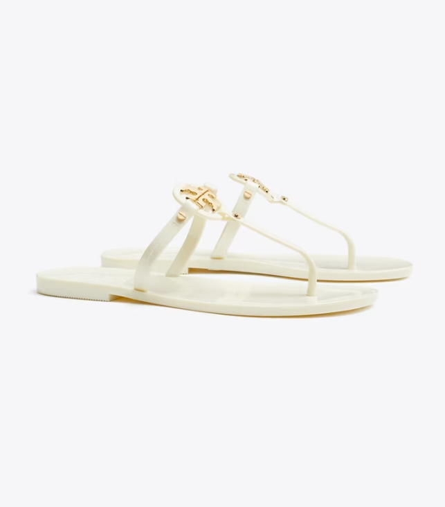 Cream Women\'s Tory Burch Mini Miller Jelly Thong Sandal Sandals | YBDNEK-398