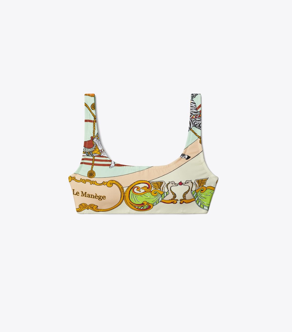 Cream Women\'s Tory Burch Printed Scoop-back Bras | UWMPHX-965