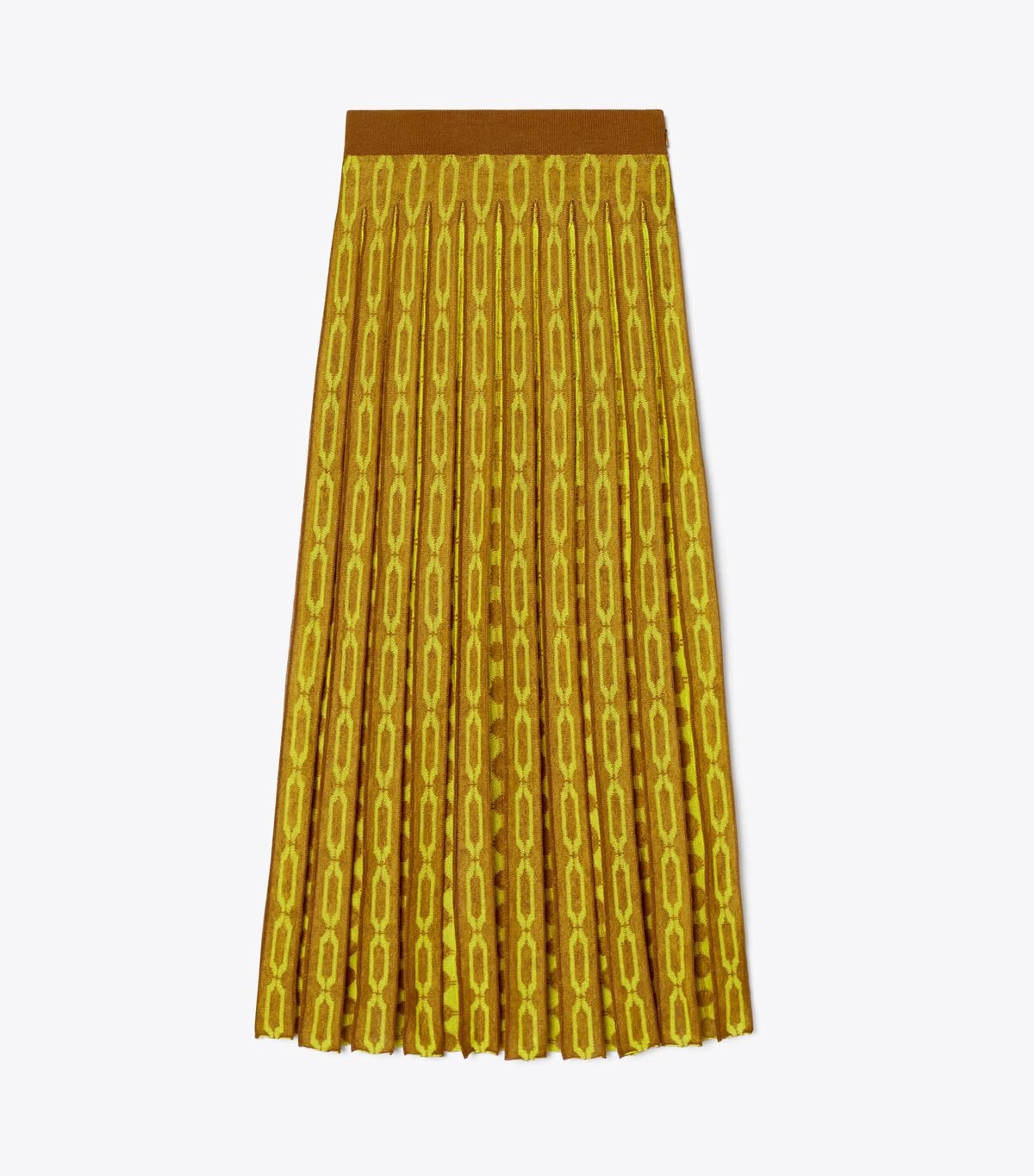 Dark Yellow Women\'s Tory Burch Knit Jacquard Skirts | LXSKTD-065