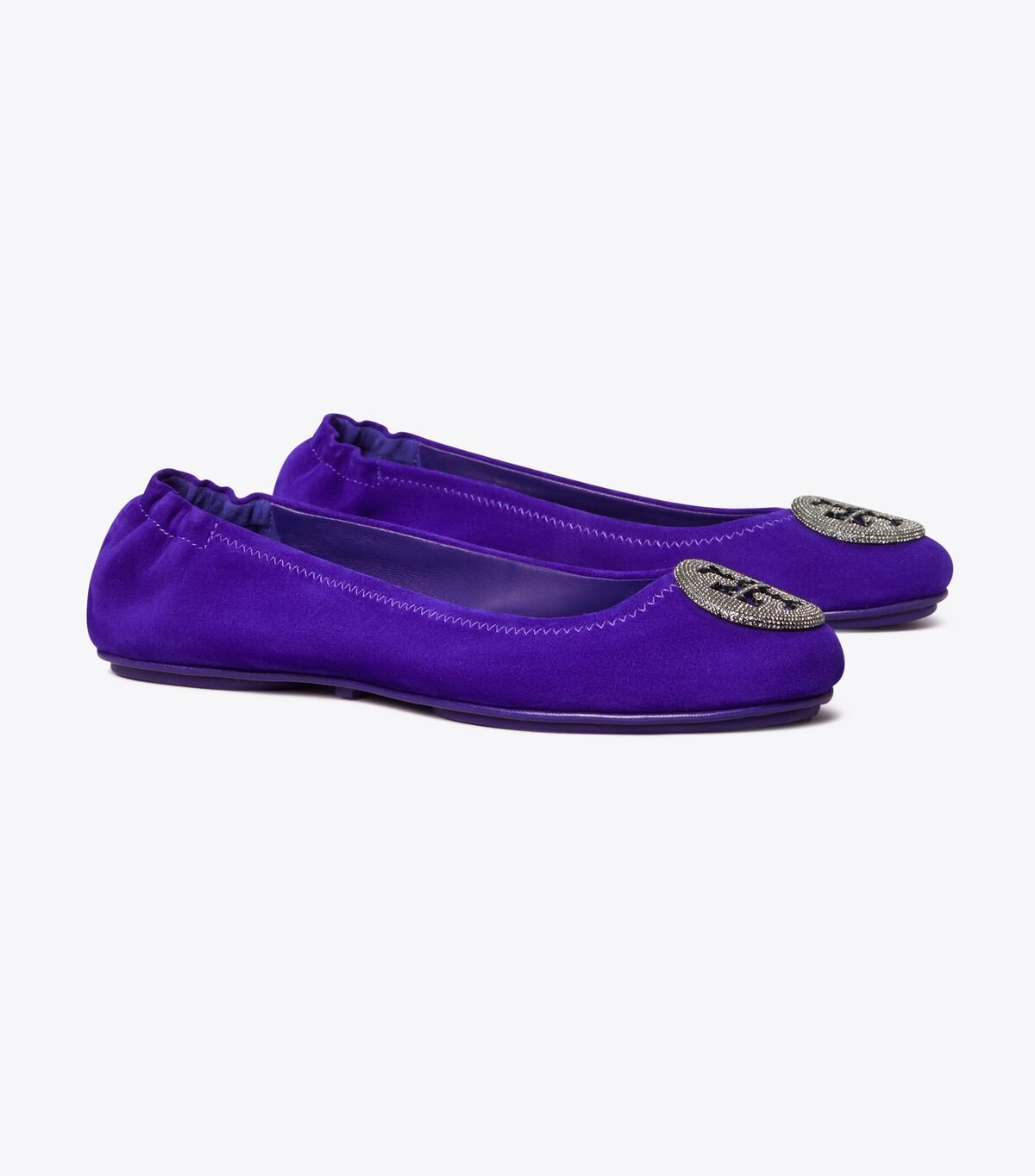 Deep Purple Women\'s Tory Burch Minnie Travel Ballet Flats | TSEWGQ-918