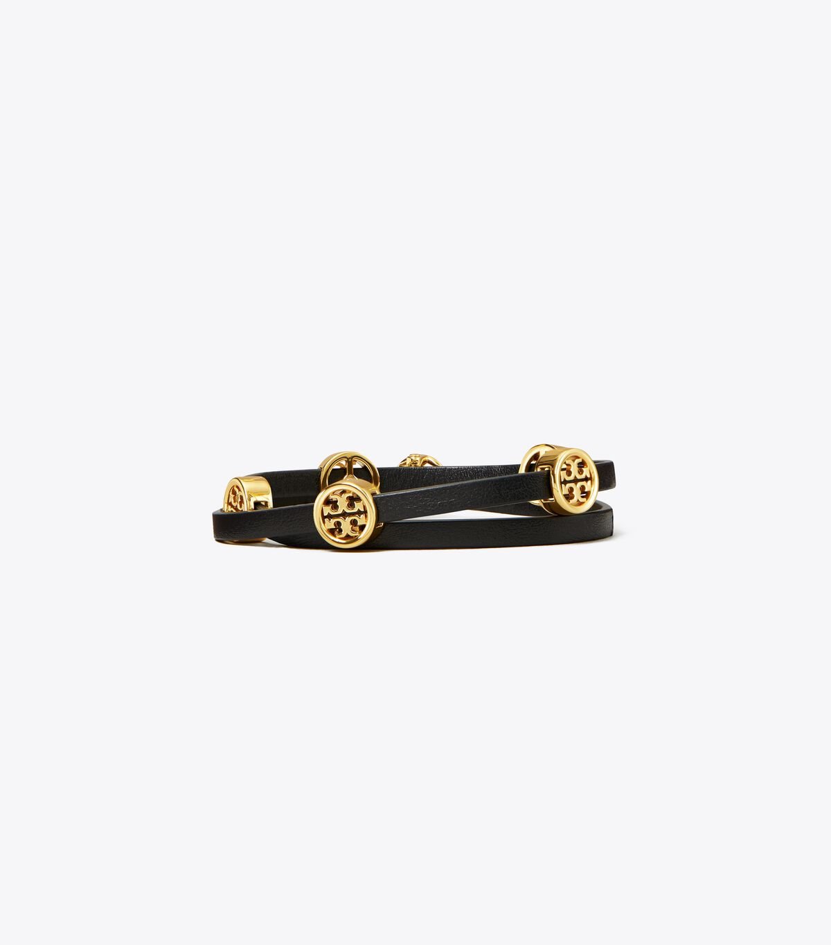 Gold / Black Women\'s Tory Burch Miller Double-wrap Bracelet | QMVJGB-360