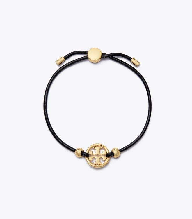 Gold / Black Women\'s Tory Burch Miller Slider Bracelet | MKPHDQ-763