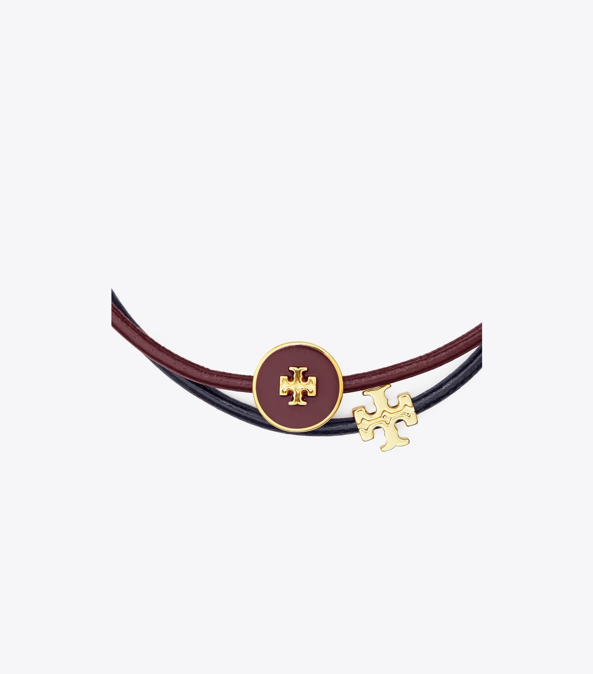 Gold / Burgundy / Navy Women's Tory Burch Kira Enamel Slider Bracelet | SJZABF-149