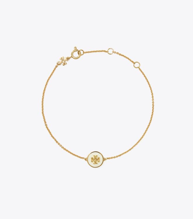 Gold Women\'s Tory Burch Kira Enamel Chain Bracelet | OPAWFJ-431