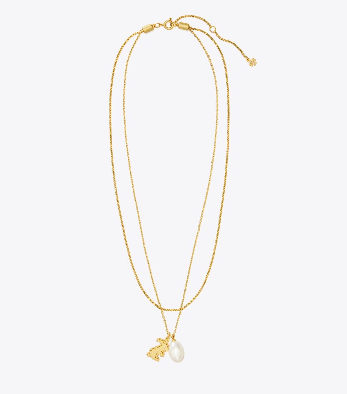 Gold Women\'s Tory Burch Rabbit Double-strand Necklace | JFOGME-578