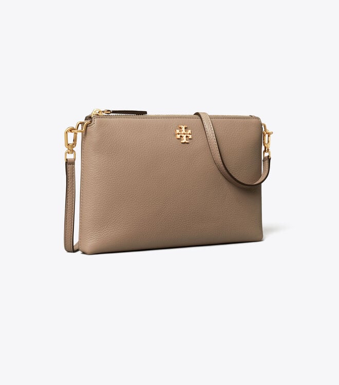 Grey Women\'s Tory Burch Mercer Pebbled Zip Crossbody Bags | KVRXGB-618