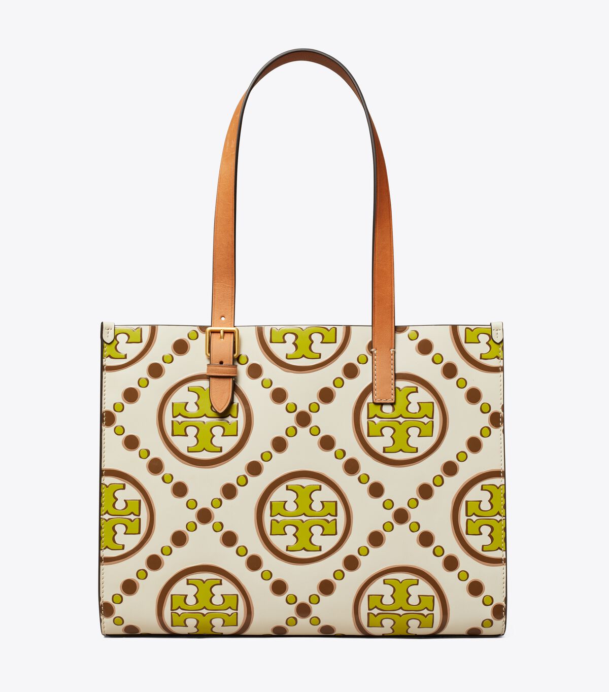 Lavender / White Women's Tory Burch Small T Monogram Contrast Embossed Tote Bags | VMBLJP-814