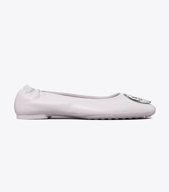 Lavender Women's Tory Burch Claire Ballet Flats | GEBTHY-405