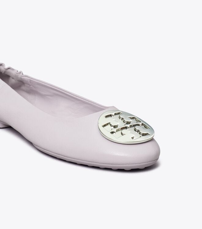 Lavender Women's Tory Burch Claire Ballet Flats | GEBTHY-405