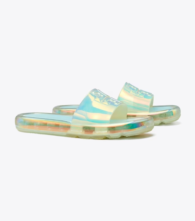 Light Blue Women\'s Tory Burch Bubble Jelly Slides | EUMQFT-907