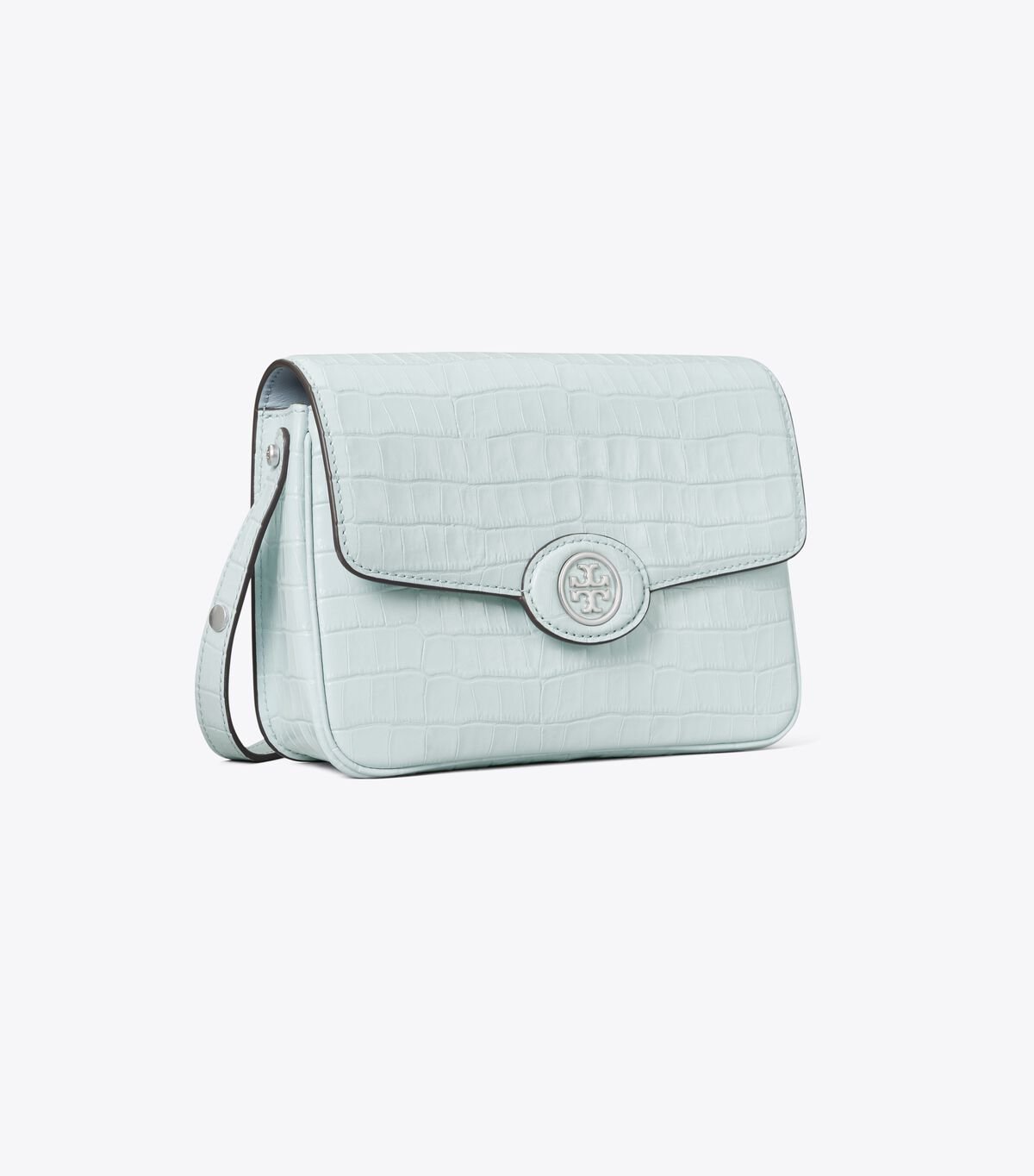 Light Blue Women\'s Tory Burch Robinson Embossed Convertible Shoulder Bags | XAUKBY-497