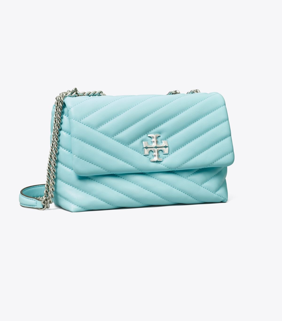 Light Blue Women\'s Tory Burch Small Kira Chevron Convertible Shoulder Bags | KZPCHQ-951