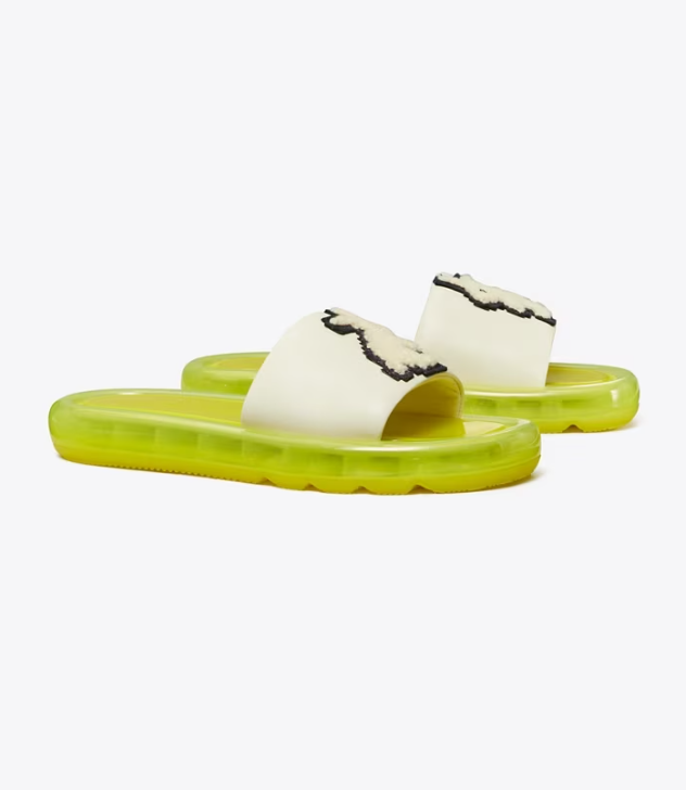 Light Green Women\'s Tory Burch Rabbit Bubble Jelly Slides | URCBNZ-416