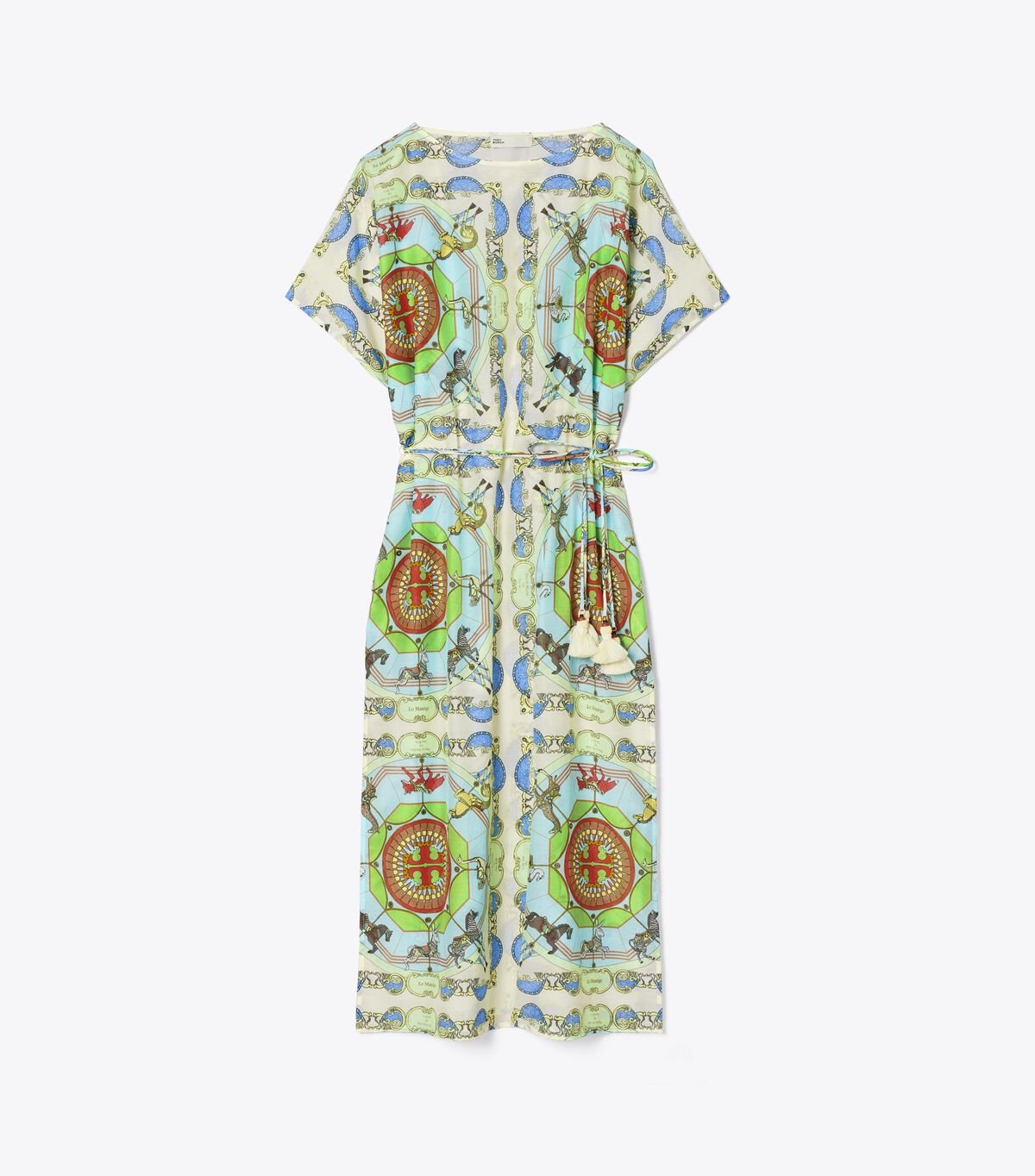 Mint Women\'s Tory Burch Printed Cotton Silk Caftan Dress | AWPEZR-982