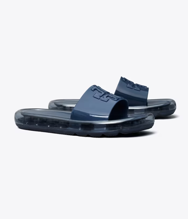 Navy Women\'s Tory Burch Bubble Jelly Slides | MLNDPY-394