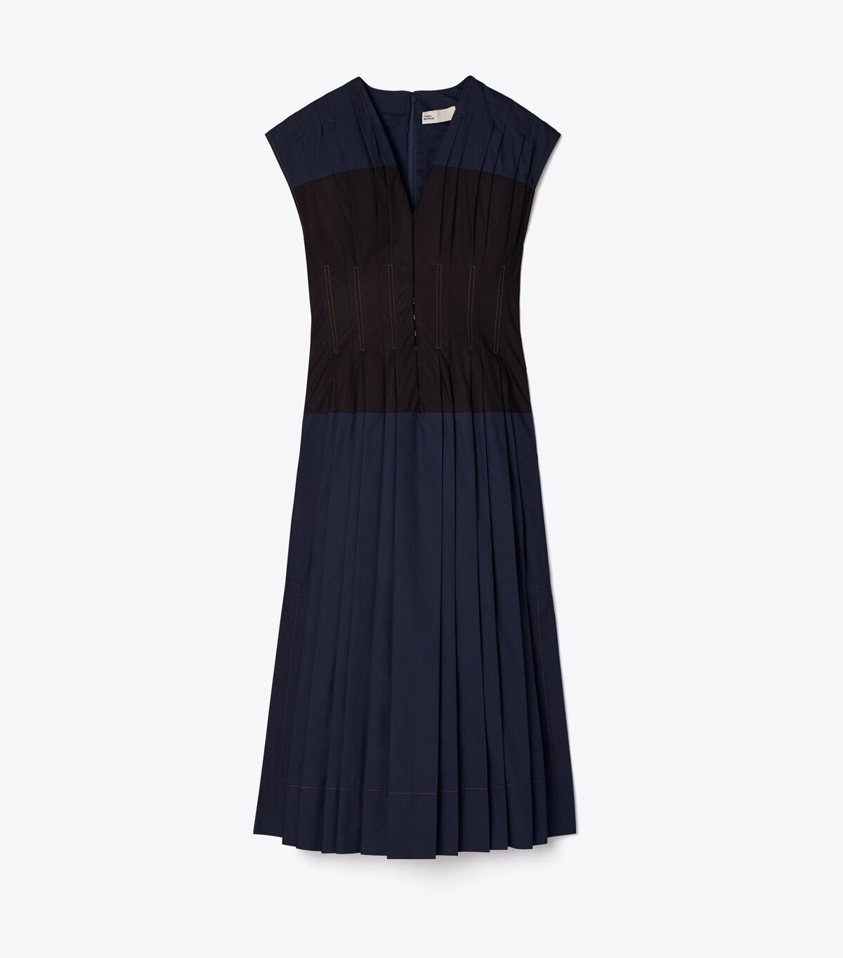 Navy Women\'s Tory Burch Cotton Poplin Claire Mccardell Dress | XHJIDG-897