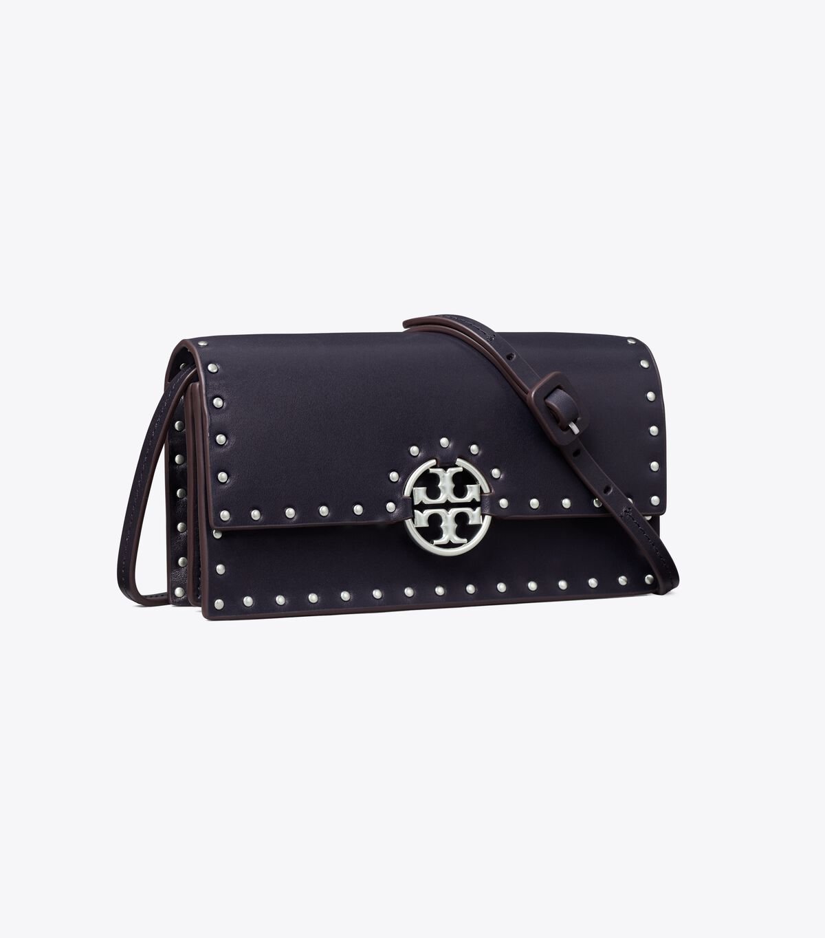 Navy Women\'s Tory Burch Miller Studded Crossbody Bags | MFGUHS-318