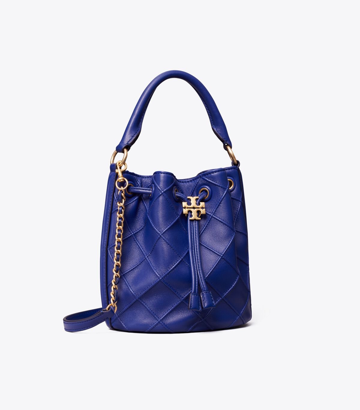 Navy Women\'s Tory Burch Small Fleming Soft Bucket Bags | UOZMJR-978