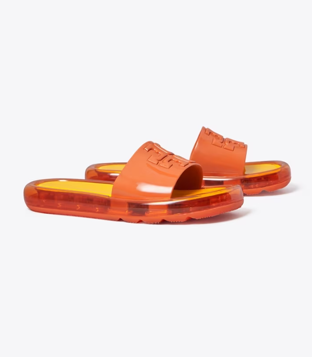 Orange Women\'s Tory Burch Bubble Jelly Slides | YVWUJB-241