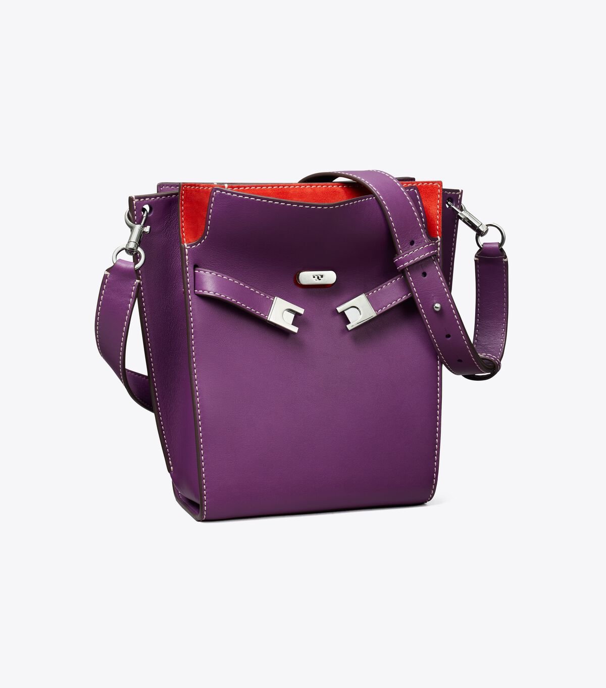 Purple Women\'s Tory Burch Lee Radziwill Double Bucket Bags | VRQUKJ-398