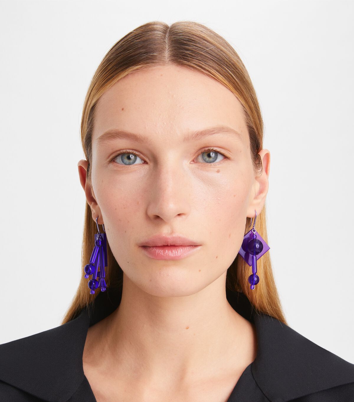 Silver / Purple Women's Tory Burch Beaded Tassel Earrings | VTFIKY-952