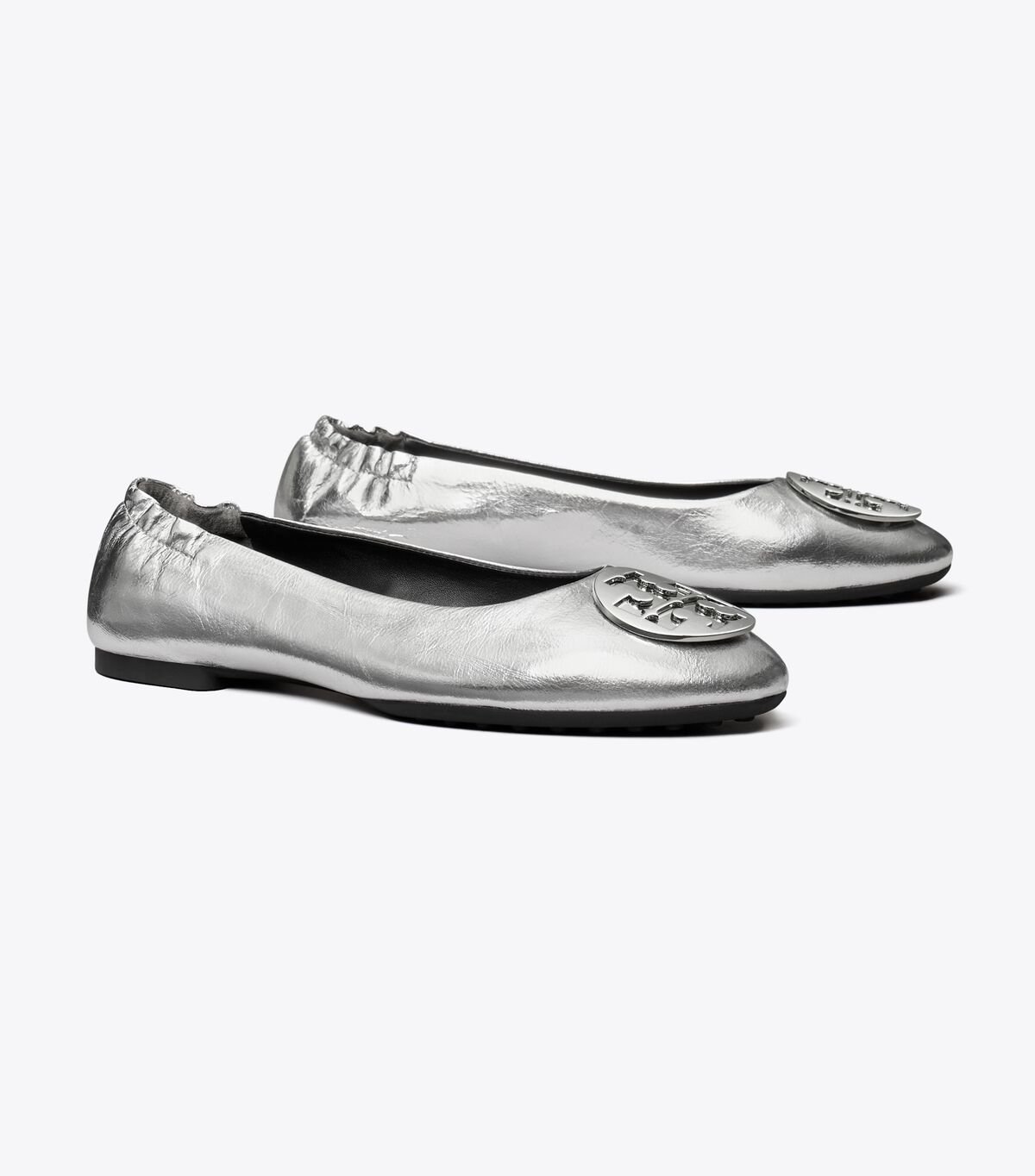 Silver Women\'s Tory Burch Claire Ballet Flats | NAIEKB-396