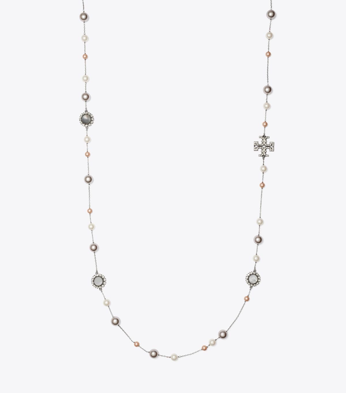 Silver Women\'s Tory Burch Kira Crystal Necklace | WCHPSD-068