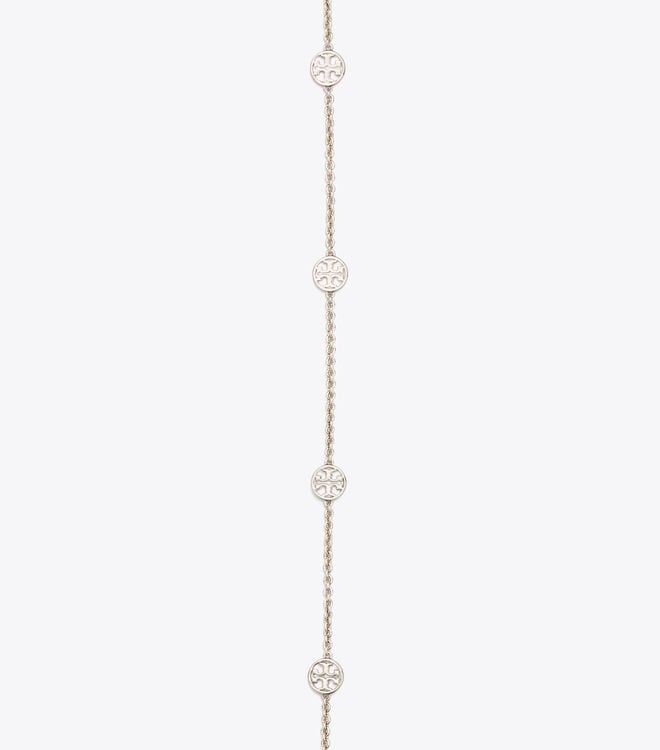 Silver Women's Tory Burch Miller Delicate Necklace | XEIZMR-961