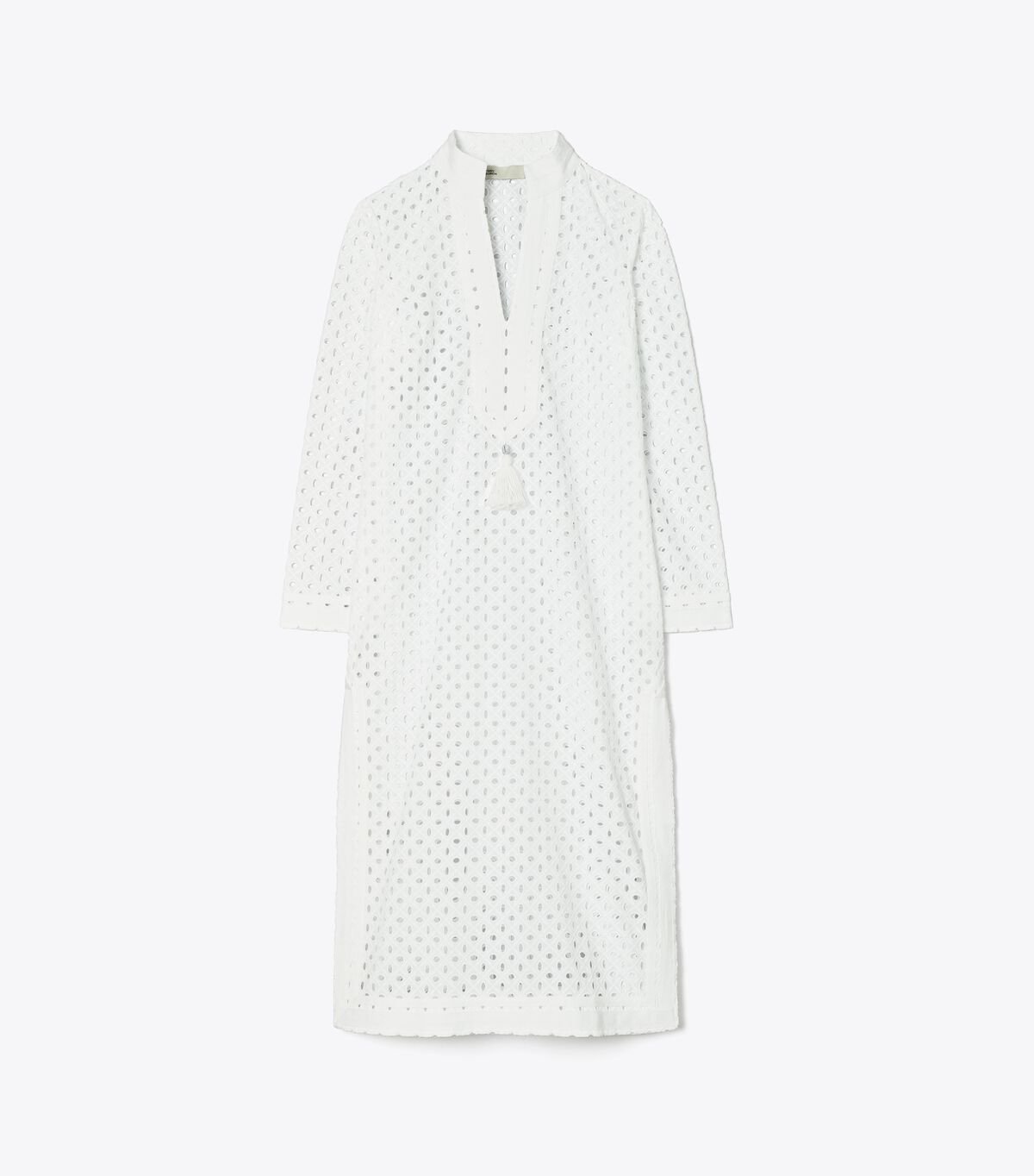 White Women\'s Tory Burch Eyelet Mid-length Tory Tunic Dress | BMIPRU-710