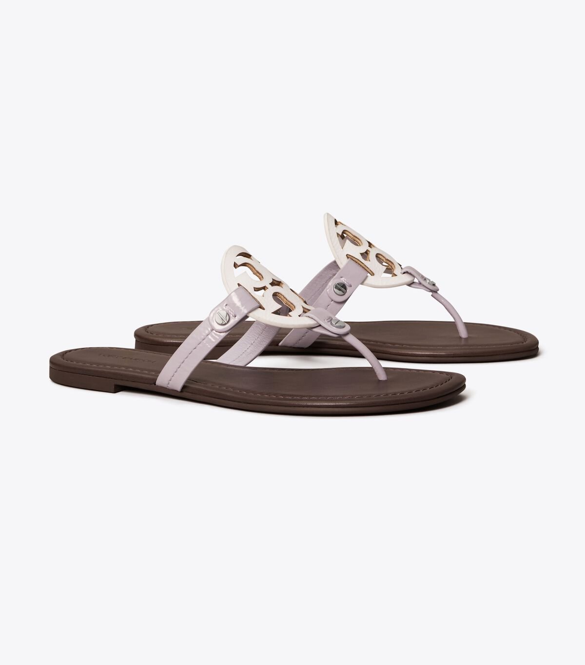 White Women\'s Tory Burch Miller Leather Sandals | IYEQOH-059